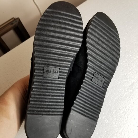 Style & Co Black NOLAA Faux Suede Women's Flats Size 11 NWOT - Picture 4 of 5